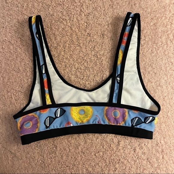 Doughnuts and Deadlifts Bikini Top XS 🍩 💪 NWOT - Picture 2 of 5